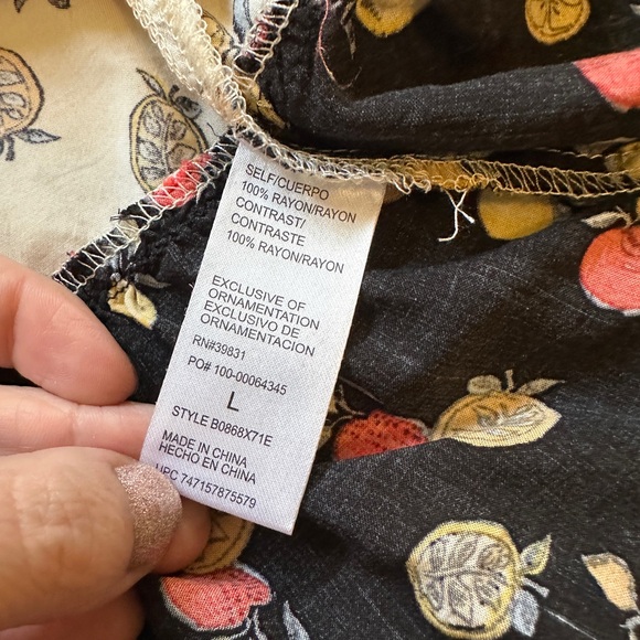 Democracy two tone swing top with fruit print - Picture 8 of 10